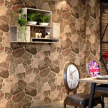 wellyu Retro 3d tuğla taş taş desen kültür taş duvar kağıdı bar kuaför kahve restoran endüstriyel rüzgar duvar kağıdı