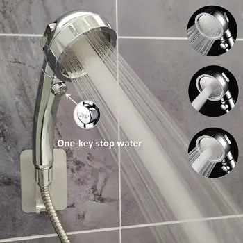 3 Modu Yüksek Basınçlı Duş Başlığı Su Tasarrufu El SPA Duş Banyo Memesi Basınçlı Masaj Evrensel Banyo Duş Başlığı