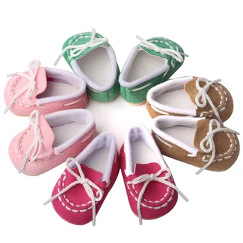 Tek Parça Kawaii Şeker Pembe Yeşil Sneakers rahat ayakkabılar için 18 İnç amerikan oyuncak bebek ve 43 cm Bebek Oyuncak Aksesuarları Ücretsiz Kargo
