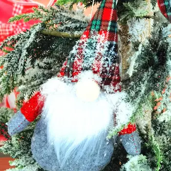 Şık Peluş Hafif Asılı Cüceler Noel Ağacı Bebek Ev Dekor için Noel Ağacı Bebek Noel Ağacı Kolye