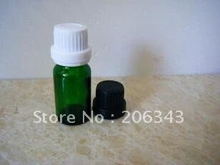 kozmetik ambalaj için plastik kapaklı 10ml yeşil / mavi / kahverengi uçucu yağ şişesi