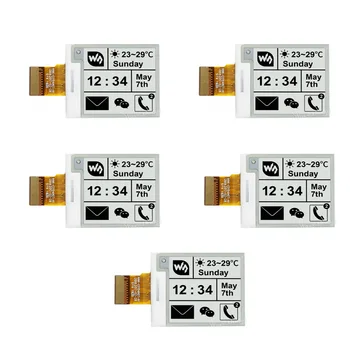 5 adet Waveshare Ham 1.54 inç e-kağıt E Mürekkep Ekran Paneli, Beyaz / Siyah Çift Renk 200x200 Çözünürlük