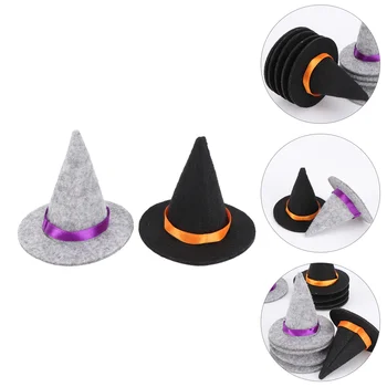 Şapka Cadı Mini Şapkalar Halloweenbottle Decorsmall Kap Minyatür El Sanatları Cadılar Parti Aksesuarı Sihirbazı Topper Capstoppers