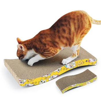 Yüksek yoğunluklu profesyonel oluklu kağıt kedi oyuncakları Oluklu kağıt kedi tırmalama panosu Kedi Oyuncakları İnteraktif Tırmalama Kediler İçin