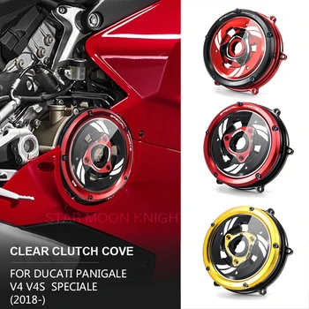Ducati Panigale V4 V4s V4 speciale 2018-Temizle debriyaj kapağı Motor Yarışı Yay Tutucu R Koruyucu Güvenlik Basınç Plakası