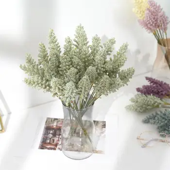 6 adet Yapay Buğday Kulak Çiçek yapay çiçekler Düğün Parti Dekorasyon için DIY Craft Karalama Defteri Ev Dekor Buğday Buketi