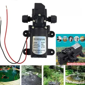 12V 60W Otomatik Diyaframlı Pompa Mini Elektrikli Araba Yıkama Pompası Su Pompası Püskürtücü Su Pompası Ev Bahçe Çeşme Araçları