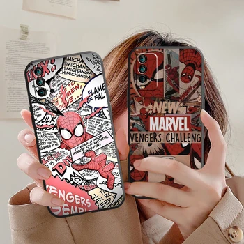 Marvel'in Örümcek adam telefon kılıfı Xiaomi Redmi için 8 8A Not 8 2021 8 8T Pro Yumuşak Coque Smartphone Darbeye Dayanıklı Siyah Unisex Kabuk