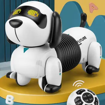 Dayanıklı Robotik Köpek Akıllı Dachshund Pürüzsüz Yüzey Plastik Uzaktan Kumanda Robotik Köpek Çocuklar için Komik Elektronik Evcil Hayvan Oyuncakları