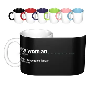 Kötü Kadın Tanımı Seramik Kupalar Kahve Fincanları Süt Çay Bardağı Feminist Feminizm Kötü Kadın Kötü Kadın Tanımı Komik Mizah