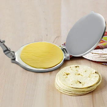Alüminyum Tortilla Hoecake Baskı 6.5 inç Börek Omlet Krep Manuel Ev Hamur Baskı Mutfak Aracı