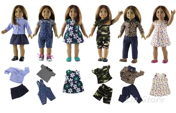 Yeni Stil 6 Set oyuncak bebek giysileri Prenses Elbise Moda gündelik giyim için 18 