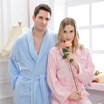 Pamuk Bornoz Kadınlar Uzun kışlık pijama Erkek Pijama Gecelik Battaniye havlu polar nedime kimono robe sıcak yumuşak sonbahar
