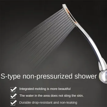 S-Şekilli Dikdörtgen yağmur biçimli duş Kafa Banyo Değil Basınçlı WaterOut Nazik El Galvanik Güz Dayanıklı Püskürtme Memesi