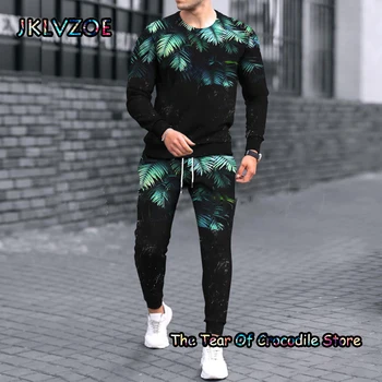 2023 erkek Eşofman Uzun Kollu Gömlek + Pantolon Setleri Baskı Harajuku Kazak Erkek Sweatpants Kazak Büyük Boy Elbise