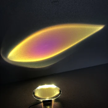 Modern Minimalist Günbatımı Moda Şeffaf Cam Masa Lambası Yatak Odası Çalışma Oturma Odası Atmosferik Zemin Lambası Gece Lambası