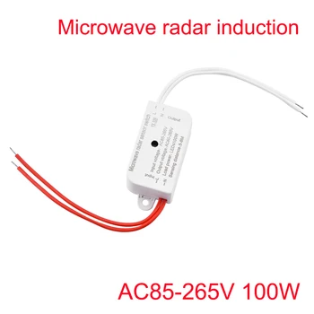 AC220V 40 W Acousto Optik Endüktif Anahtarı 50 Hz Silikon Kontrollü AC85-265V 100 W PIR Mikrodalga Radar Vücut Hareket Sensörü Kurulu