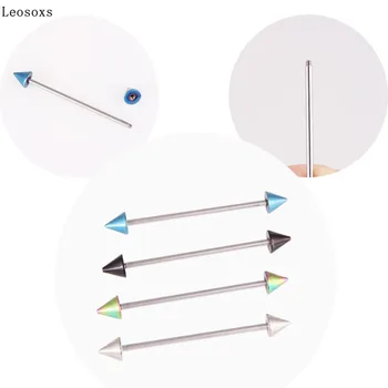 Leosoxs 2 parça Sıcak Satış Avrupa ve Amerika'da Iki yönlü Ok Paslanmaz Çelik Kulak Kemik Piercing Takı