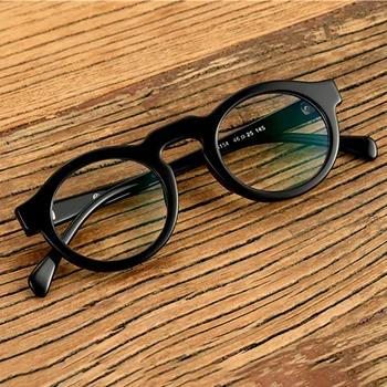Zerosun Vintage Yuvarlak okuma gözlüğü Erkek Gözlük Çerçeve Erkek Kadın Diyoptri Vintage Siyah Gözlük Reçete Kaplumbağa