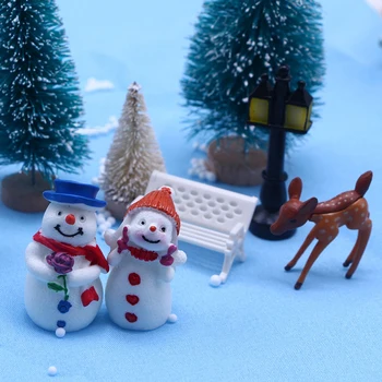 1 Takım Dollhouse Minyatür Noel Ağacı Lambası DIY Bebek Evleri Noel Dekorasyon Aksesuarları
