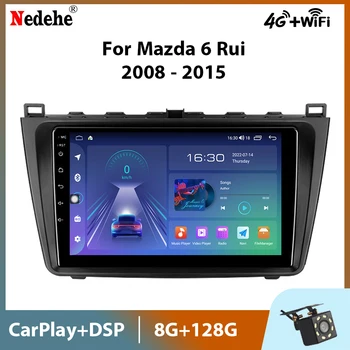 Android 11 Araba Radyo Stereo Mazda 6 Rui 2007 2008 2009 -2012 Multimedya Video Oynatıcı 2 Din Otomatik sesli GPS Carplay IPS Ekran