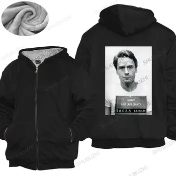 Erkek kış pamuk sıcak tutan kaban gevşek üstleri Boardrippaz hoodies Ted Bundy Mugshot Manson Dahmer Seri Katil erkek pamuk kapüşonlu