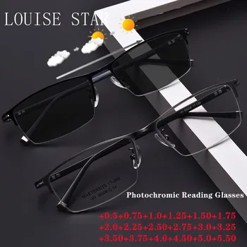 Yeni Fotokromik FashionBusiness okuma gözlüğü erkek Rahat Bilgisayar Gözlük Çerçeve Güneş Gözlüğü İçin ElderlyDiopter +1.0+1.25