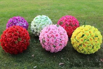 30cm 8 Renkler Yapay Şifreleme Gül ipek çiçek Öpüşme Topları Düğün Bebek Duş sevgililer Günü Partisi Süslemeleri