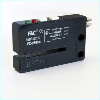 Paketleme makinesi için FC-2100 2mm yuvalı optik etiket sensörü