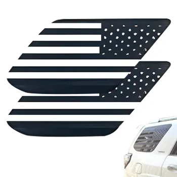 Amerikan Bayrağı Çıkartmaları Araçlar İçin 2 adet Önceden Kesilmiş Amerikan Bayrağı Çıkartmalar Araba Aksesuarları Su Geçirmez Önceden Kesilmiş Vinil Vatansever Amblemi
