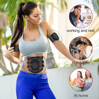 EMS Kablosuz Kas Stimülatörü Karın kas geliştirme kemeri kas güçlendirici Vücut Kas Fitness Eğitmeni Karın Kol Unisex
