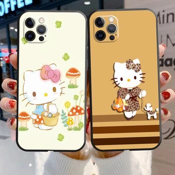 Hello Kitty Sevimli 2022 Telefon Kılıfları iPhone 11 12 Pro MAX 6S 7 8 Artı XS MAX 12 13 Mini X XR SE 2020 Yumuşak TPU Arka Kapak