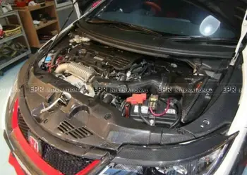OE Parlak Karbon Fiber 15-17 Honda Civic FK2 TyR Motor Bölmesi Yan Panel Kapak Kiti
