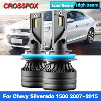 Canbus Araba far ampulü LED H11 HB3 9005 30000LM CSP 6000K Turbo oto lambaları 12V 24V Chevy Silverado 1500 2007-2015