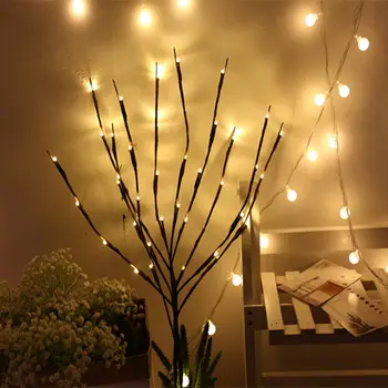 LED söğüt dalı lambası çiçek ışıkları AA akülü 20 Ampuller Ev Noel Partisi Bahçe dekor Noel doğum günü hediyesi hediyeler