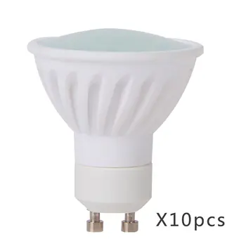 10 Adet seramik 6 W 28 SMD2835 LED ampuller yeni tasarım ışık 50 W gün beyaz yüksek güç Spot GU10 Spot ışık