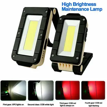 Managetic LED COB çalışma lambası USB şarj edilebilir LED lamba el feneri Araba Tamir için 180 Derece Ayarlanabilir Katlanır Kamp Muayene Lambası
