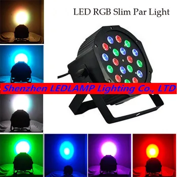 18 * 3 W AB/ABD Plug LED sahne ışık LED RGB DMX 512 lazer projektör aydınlatma Noel Mini DJ club disko ışığı parti aydınlatması gösterisi