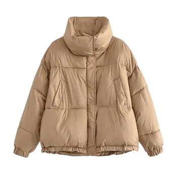 2021 kadın Kış Yeni Gevşek Ekmek Giysileri Moda Çok Yönlü pamuklu ceket