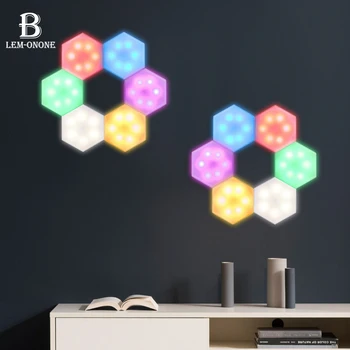 RGB DIY kabine duvar lambası yaratıcı yenilik ürün IR uzaktan dokunmatik renkli atmosfer gece ışık ev süslemeleri için