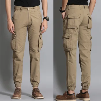 Erkek Kargo Pantolon Sonbahar Kış Rahat Çok Cepler Askeri Baggy taktik pantolon Erkekler Dış Giyim Ordu Joggers pantolon Uzun Pantolon