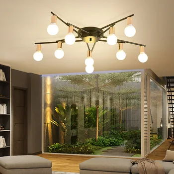 Modern basit yaratıcı moda oturma odası lamba yatak odası lambası LED odası ışıkları Nordic avize lamba