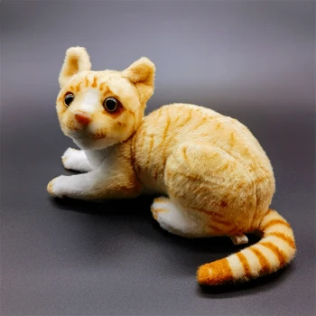 Piebald Kedi Yüksek Sadakat Anime Sevimli Peluş Patiska Kediler peluş oyuncaklar Gerçekçi Hayvanlar Simülasyon Dolması Bebek Kawai Oyuncak Çocuklar İçin