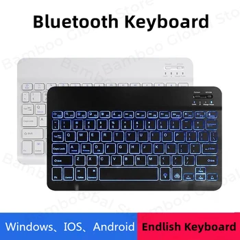 Mini Bluetooth Klavye Kablosuz Klavye Şarj Edilebilir tablet telefon Laptop İçin İngilizce Klavye Android IOS Windows İçin