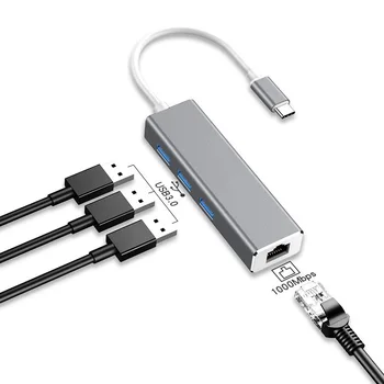 Güvenilir USB Genişletici Yüksek Kalite LED Göstergesi Alüminyum Alaşım 3 Port USB 3.0 Hub Genişletici