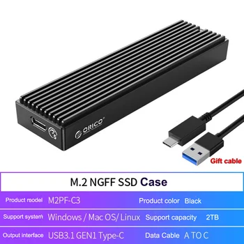 M. 2 NVME SATA SSD Muhafaza USB C 3.1 Gen1 Tip-c SATA SSD Okuyucu NGFF Çift Protokol sabit disk kutusu Windows Mac Linux PC