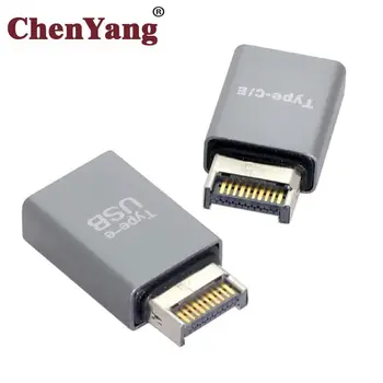 Zihan Chenyang 2 adet USB 3.1 Ön Panel Başlığı Erkek Tip-E Tip-A ve Tip-C USB-C Anakart Uzatma Veri Adaptörü