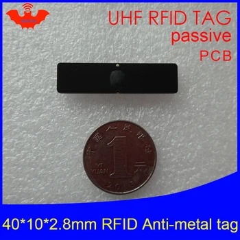 UHF RFID anti metal etiket 915m 868m Uzaylı Higgs3 EPCC1G2 6C 40*10*2.8 mm BT varlıkları küçük dikdörtgen PCB akıllı kart pasif RFID etiketleri