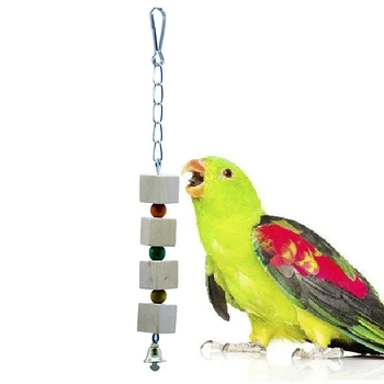 Kuş Oyuncaklar Papağan Ahşap Şiş Üzerinde Kemiren Küçük Pet Malzemeleri Kuş Oyuncaklar Papağanlar Çiğneme Pet Malzemeleri Kuş Oyuncak Salıncaklar Standları