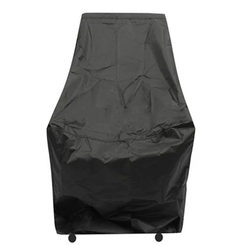 1 adet Mayitr Polyester Su Geçirmez sandalye kılıfı Toz yağmur kılıfı bahçe mobilyaları Veranda koruma kapağı Siyah